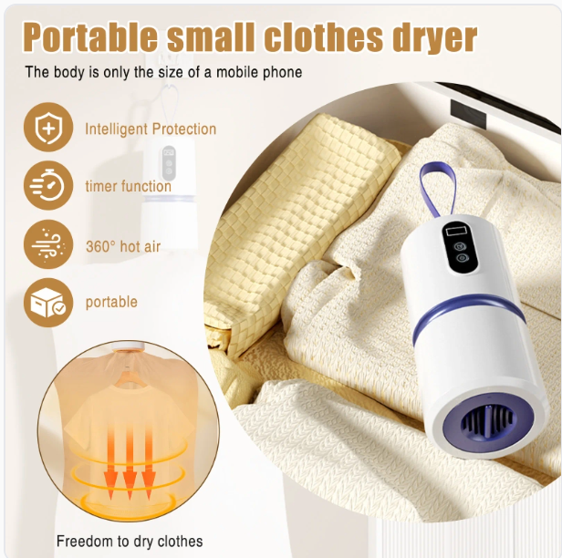 Secadora de Ropa Portátil de 200W